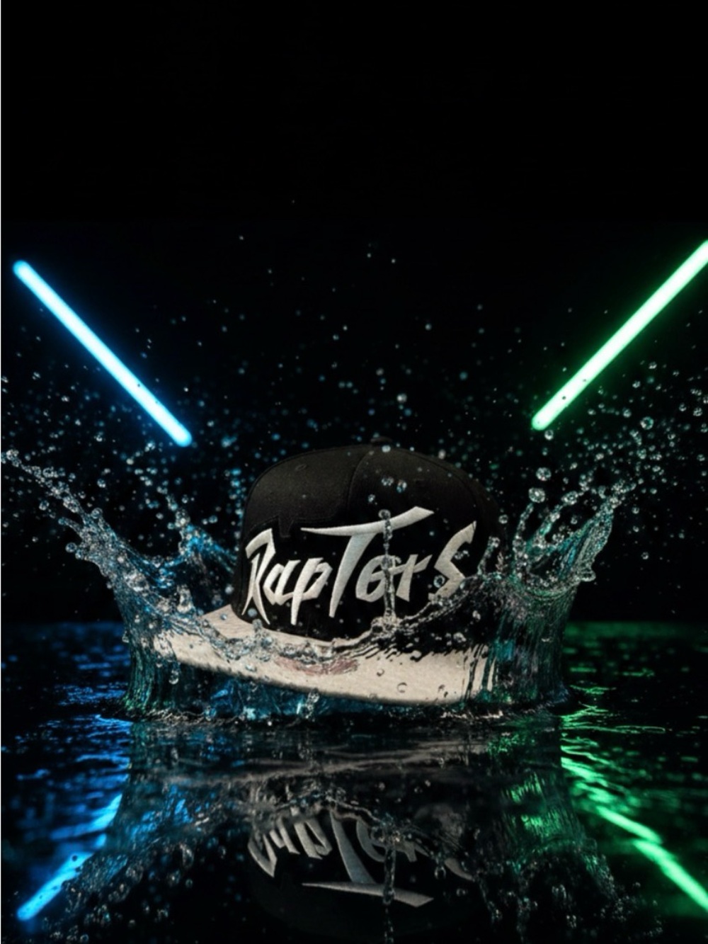 Mitchell & Ness Black and White Raptors Snapback Hat